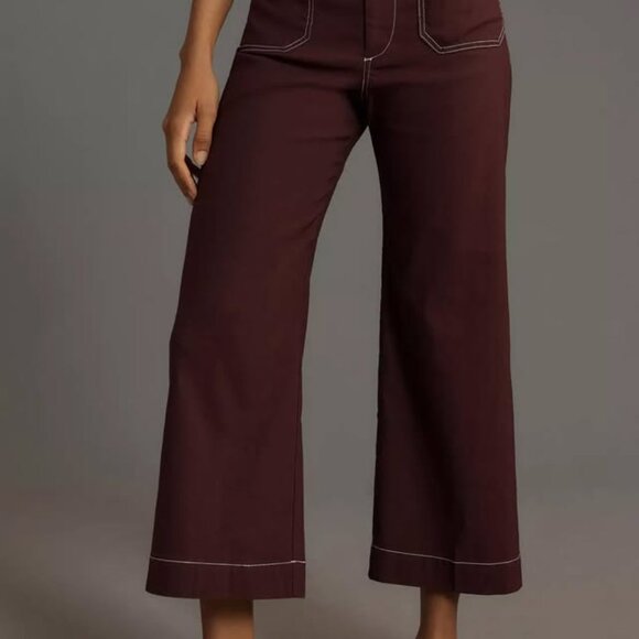 Anthropologie Maeve Colette Wide Leg Cropped Pants - Picture 2 of 4